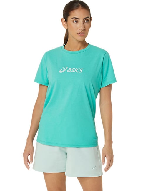 Buy Asics Blue Cotton Printed Sports T Shirt for Women Online Tata CLiQ