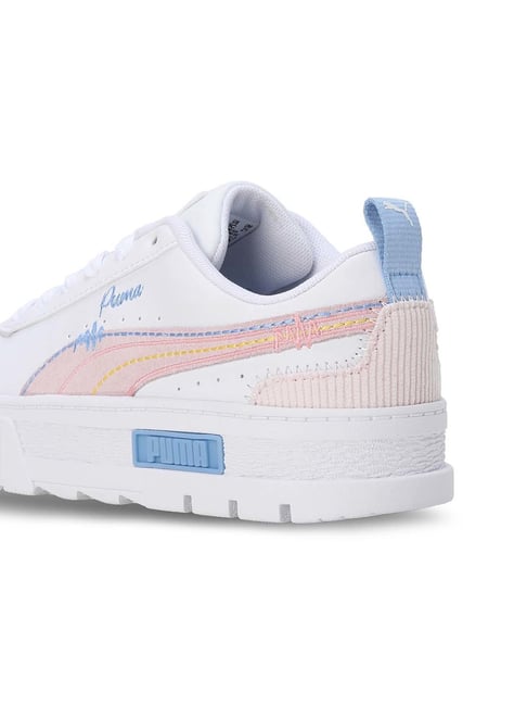 Puma Kids Mayze Sweater Weather White Peach Casual Sneakers