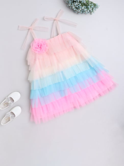 Many Frocks Kids Multicolor Printed Dress-image-49