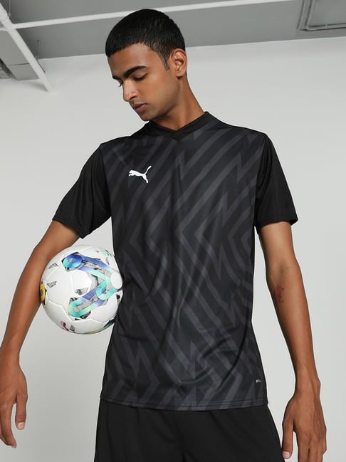 Buy Puma Black Slim Fit Printed Jersey for Mens Online Tata CLiQ