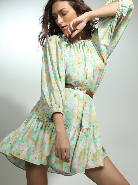Vero Moda Green Floral Print Shift Dress-picture-47