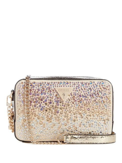 GUESS Gold LUA Embellished Mini Cross Body Bag