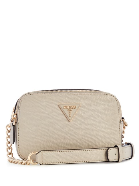 GUESS Taupe NOELLE Textured Medium Camera Bag