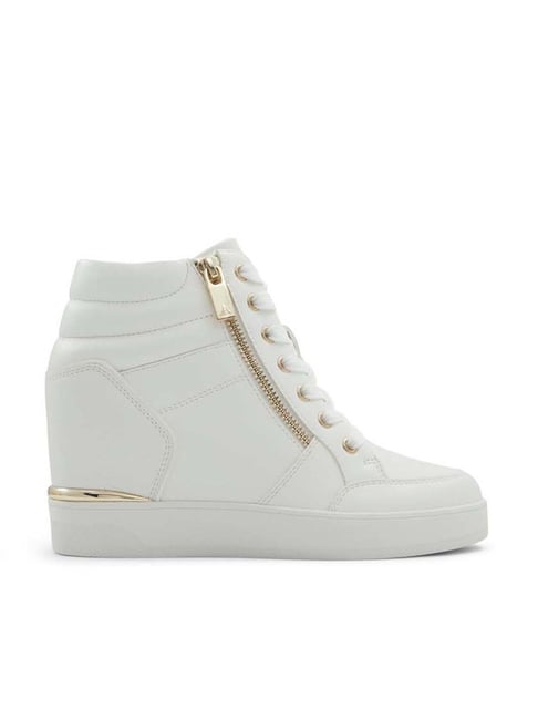 Aldo Women's Ereliclya White Ankle High Sneakers