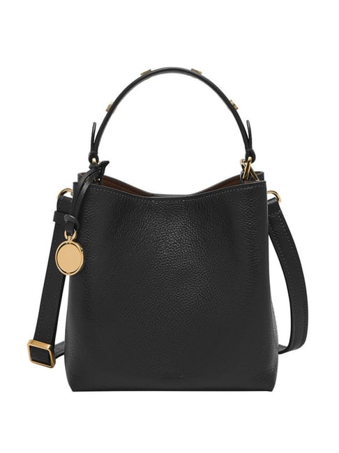 Fossil Jessie Black Leather Solid Handbag-picture-33