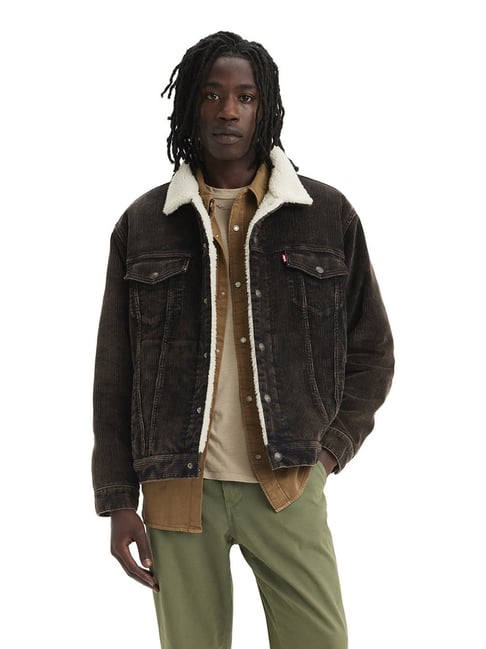 Levis Denim Levi's Black Sherpa Jacket Mens Levi's Black