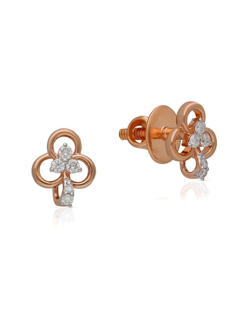 Buy Malabar Gold and Diamonds 18k Rose Gold Diamond Stud Earrings