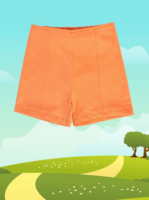 MINIKLUB Kids Orange Solid Shorts-picture-32