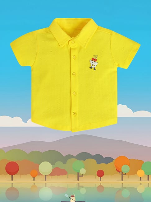 MINIKLUB Kids Yellow Printed Shirt