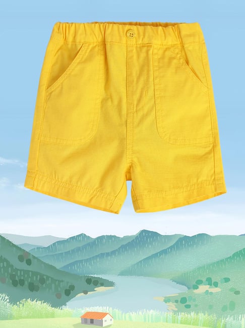 MINIKLUB Kids Mustard Solid Shorts