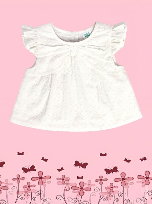 miniklub kids white solid top