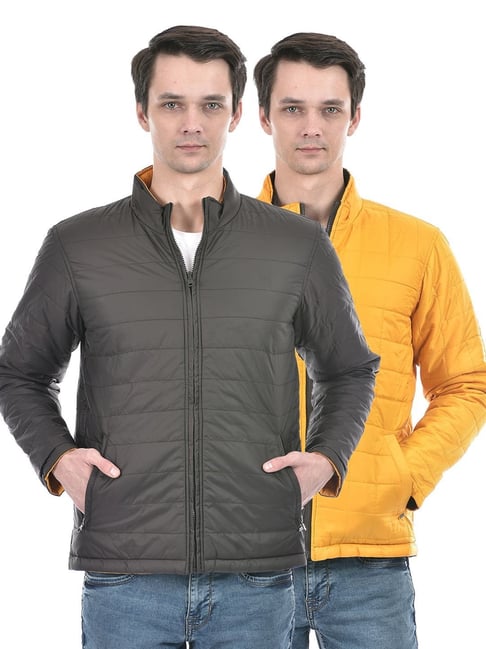 Numero Uno Multicolored Regular Fit Quilted Reversible Jacket-picture-17