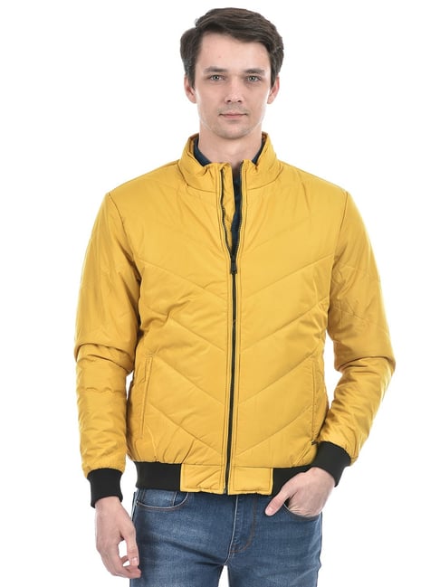 Numero Uno Musturd Regular Fit Quilted Jacket-picture-25