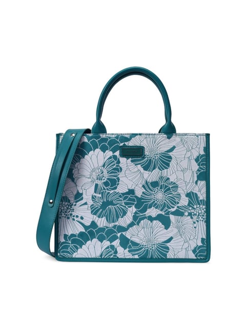 Lino Perros Green Medium Printed Satchel Handbag-image-18