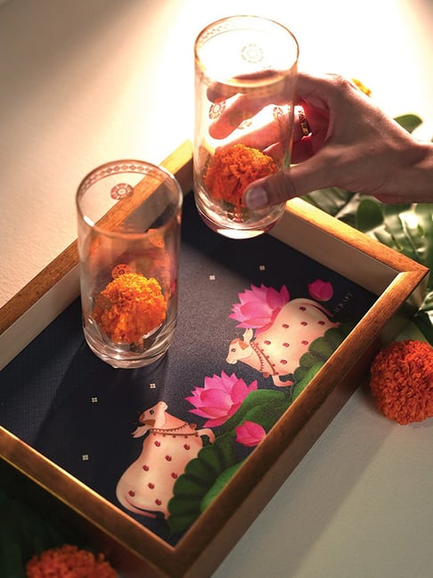 ICraft Multicolour MDF Board Neel Tray