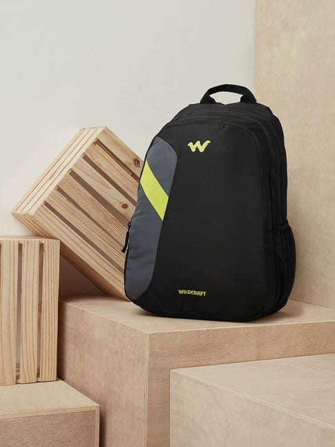 Buy Wildcraft Jet Plus Black Color Block Laptop Backpack 25 Ltrs - Main Image