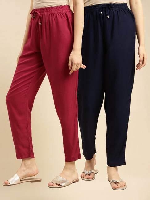 Combo of 2 Women Rayon Pants