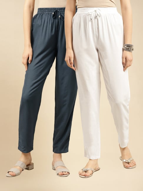 White Rayon Pants