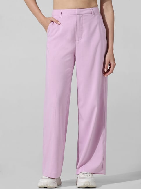 Only Lavender Regular Fit High Rise Pants-picture-15