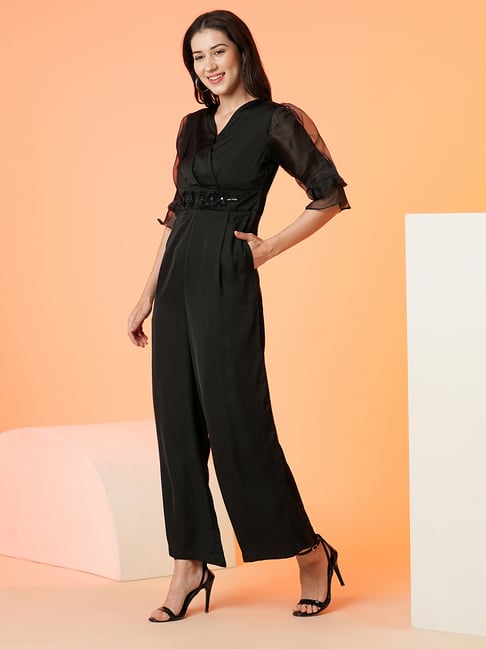 Buy Globus Black Embellished Jumpsuit for Women Online Tata CLiQ