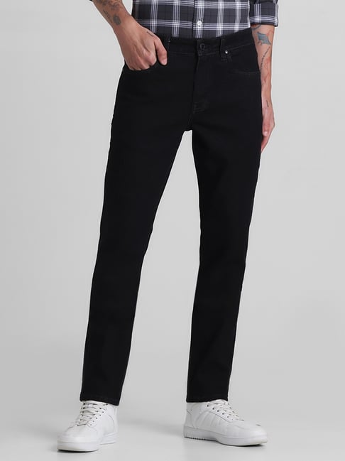 Buy Jack Jones Black Denim Cotton Skinny Fit Jeans for Mens