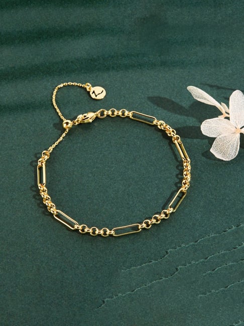 Buy Accessorize London Real Gold-Plated Z Figaro Chain Bracelet