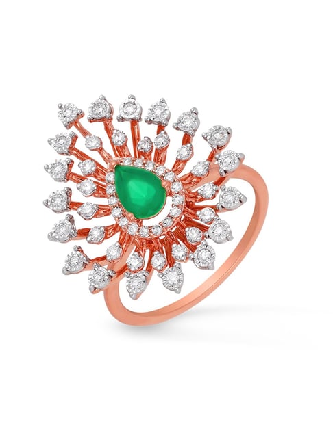 Buy Malabar Gold and Diamonds 18k Rose Gold Diamond Ring for Women