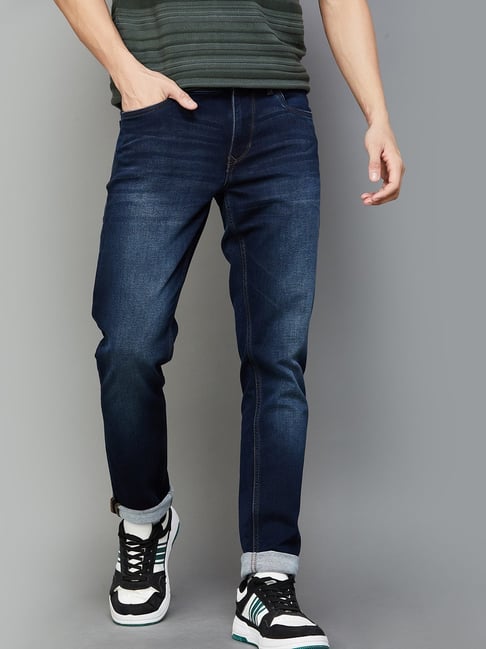 Fame Forever By Lifestyle Dark Blue Regular Fit Jeans-picture-36