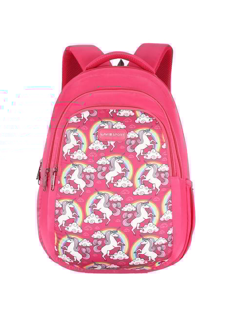 Lavie Sport Unicorn Rainbow 26L Printed School Backpack for Girls (Magenta)-picture-44