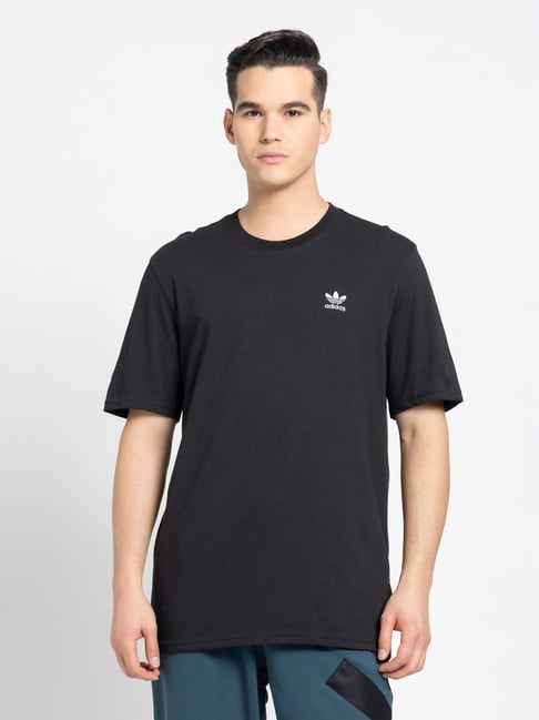 Buy Adidas Originals Essentials Black Regular Fit Cotton Crew T