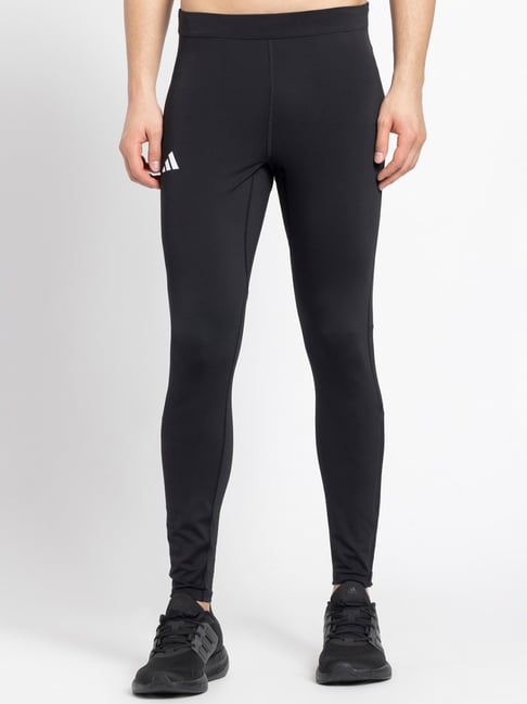 adidas Black Fitted Adizero Essentials Running Tights-picture-34
