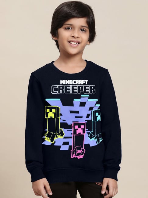 Kidsville Minecraft Printed Multicolor Sweatshirt For Boys