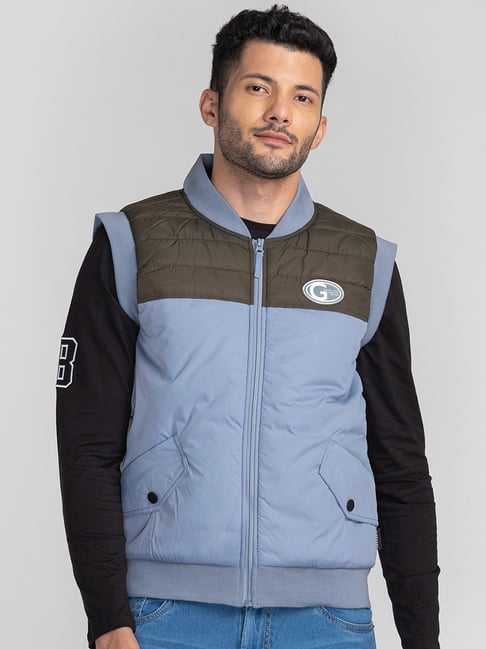 Giordano Grey Regular Fit Colour Block Jacket