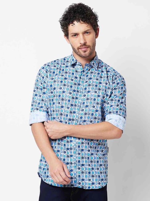 Giordano Multicolored Slim Fit Printed Shirt