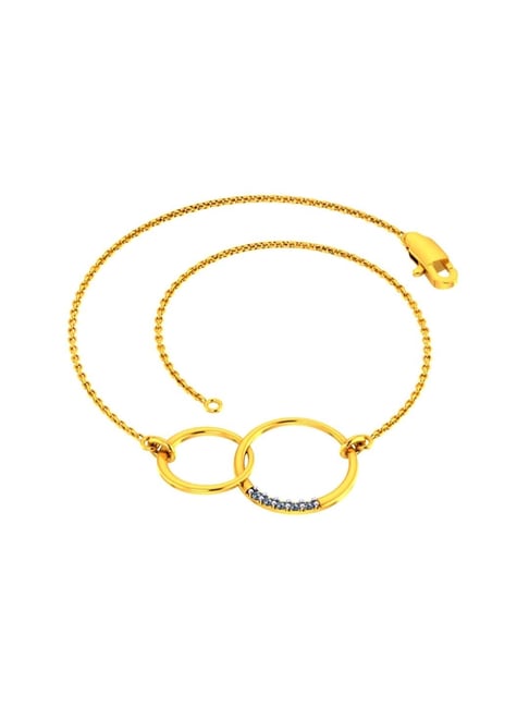 P.C Chandra Jewellers Beautiful 18k Yellow Gold and Diamond Studded Bracelet