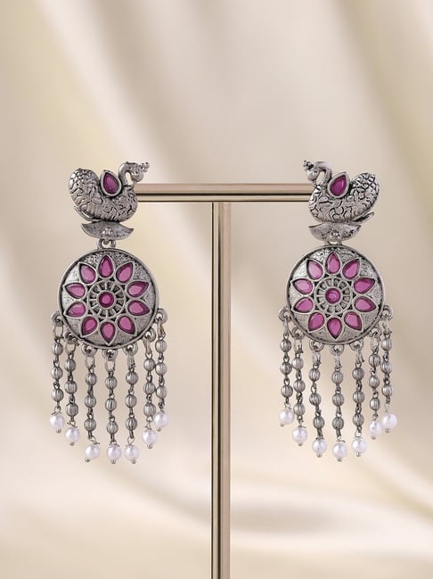 Priyaasi Oxidized Charmlet Form Dangler Earrings-picture-40