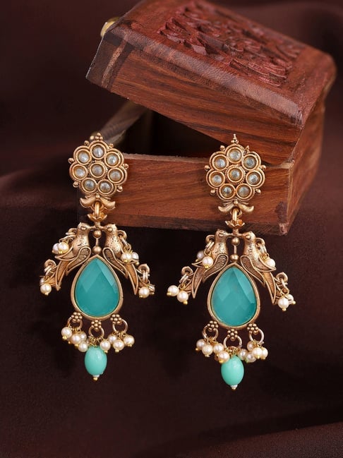 Priyaasi Floral and Bird Style Dangler Earrings-picture-36