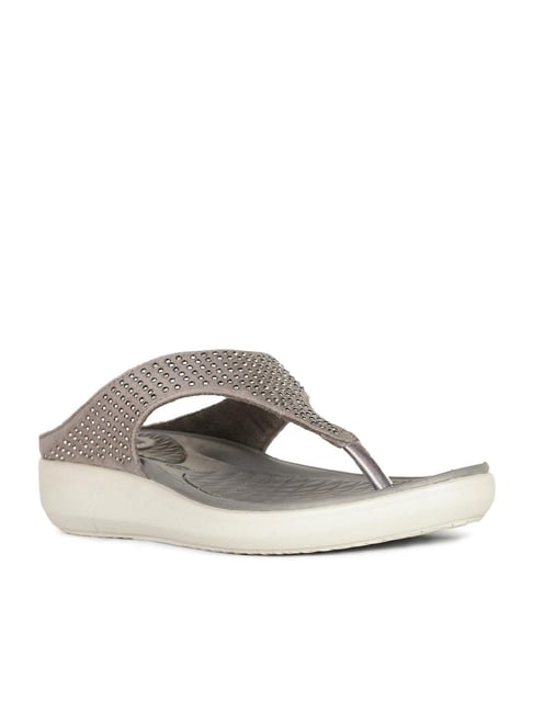 Buy Bata Women's Grey Thong Sandals Online Tata CLiQ