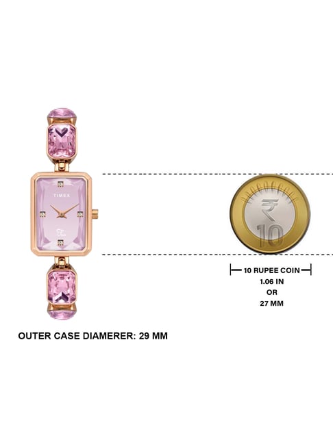 Buy Timex Fria Women Pink Rectangular Analog Watch - TWEL16906 at