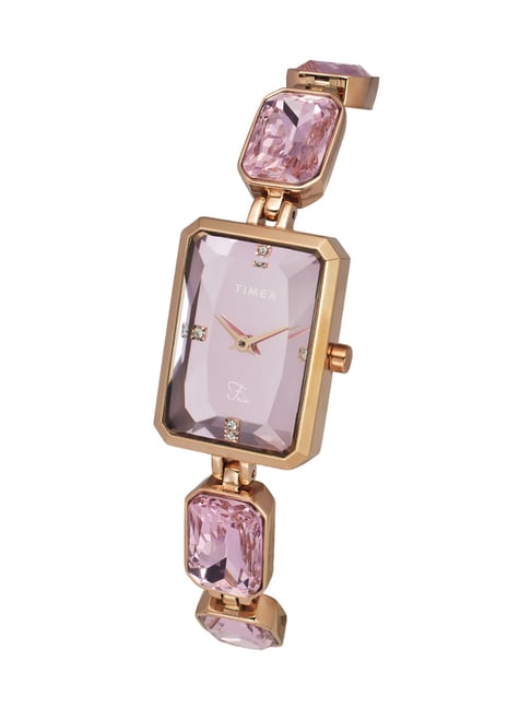 Buy Timex Fria Women Pink Rectangular Analog Watch - TWEL16906 at