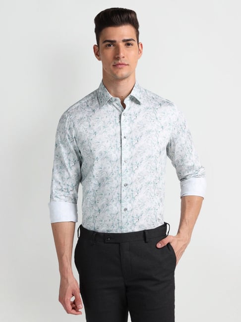 Arrow Green Cotton Regular Fit Abstract Shirt-picture-46