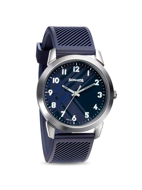 Sonata NP77107SP03W Smart Plaid Analog Watch for Men-picture-12