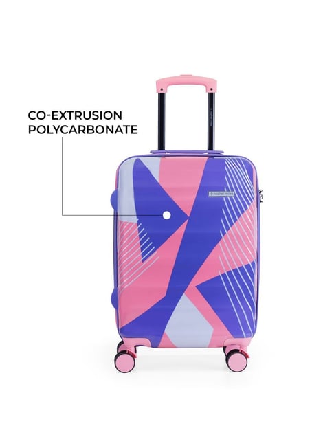 Buy Nasher Miles Chicago Cabin Pink Grey (55cm) Trolley Bag Online