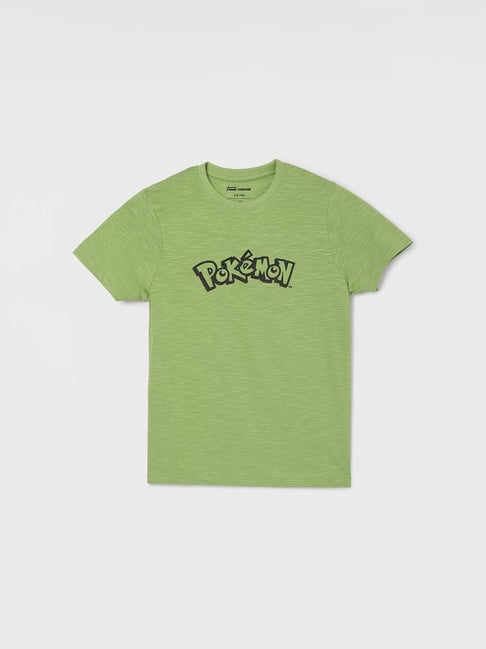 VTG Hollister Girls Green T Shirt w Applied Logo & Hibiscus Flower Size L  EUC
