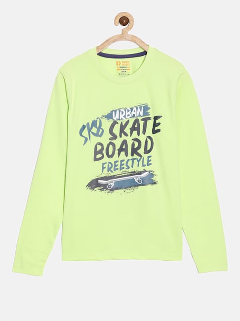 Dixcy Scott Originals Kids Green Graphic Print Full Sleeves T-Shirt-image-6