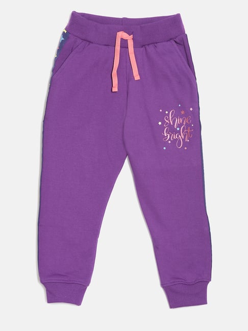Dixcy Slimz Girls Purple Solid Joggers