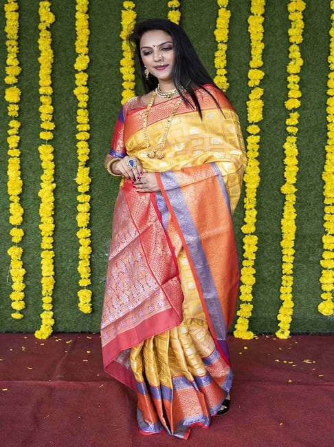 Buy Yellow Paithani Saree Online-Shop Best Offers Now