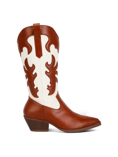 London Rag Women's Tan Cowboy Boots