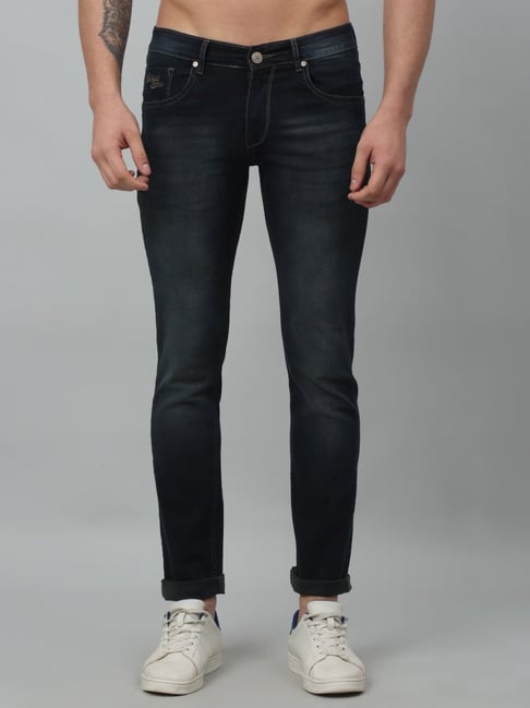 Cantabil Dark Blue Regular Fit Jeans-picture-34