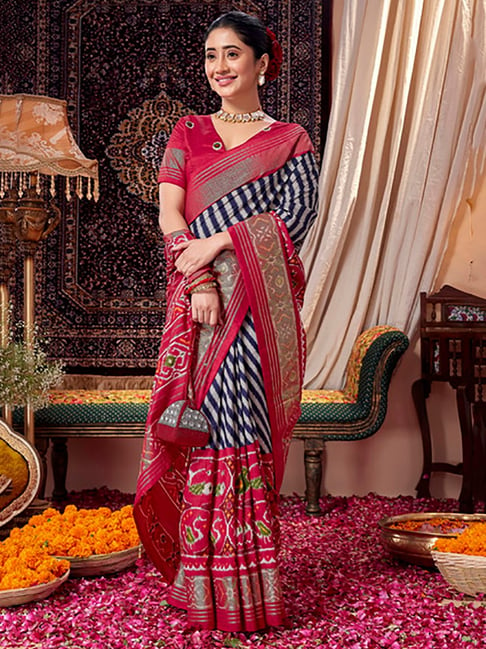 Buy Multicolor Floral Printed Satin Saree With Blouse Online At Zeel  Clothing